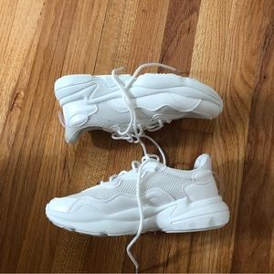 chunky white sneakers